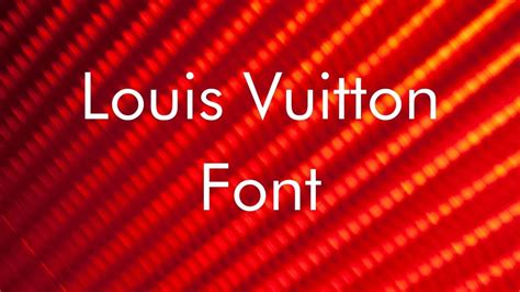 Louis Vuitton monogram font